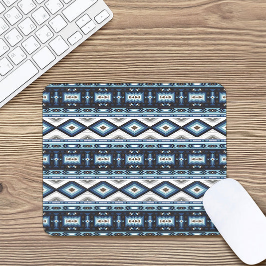 Blue Native Navajo Print Mouse Pad