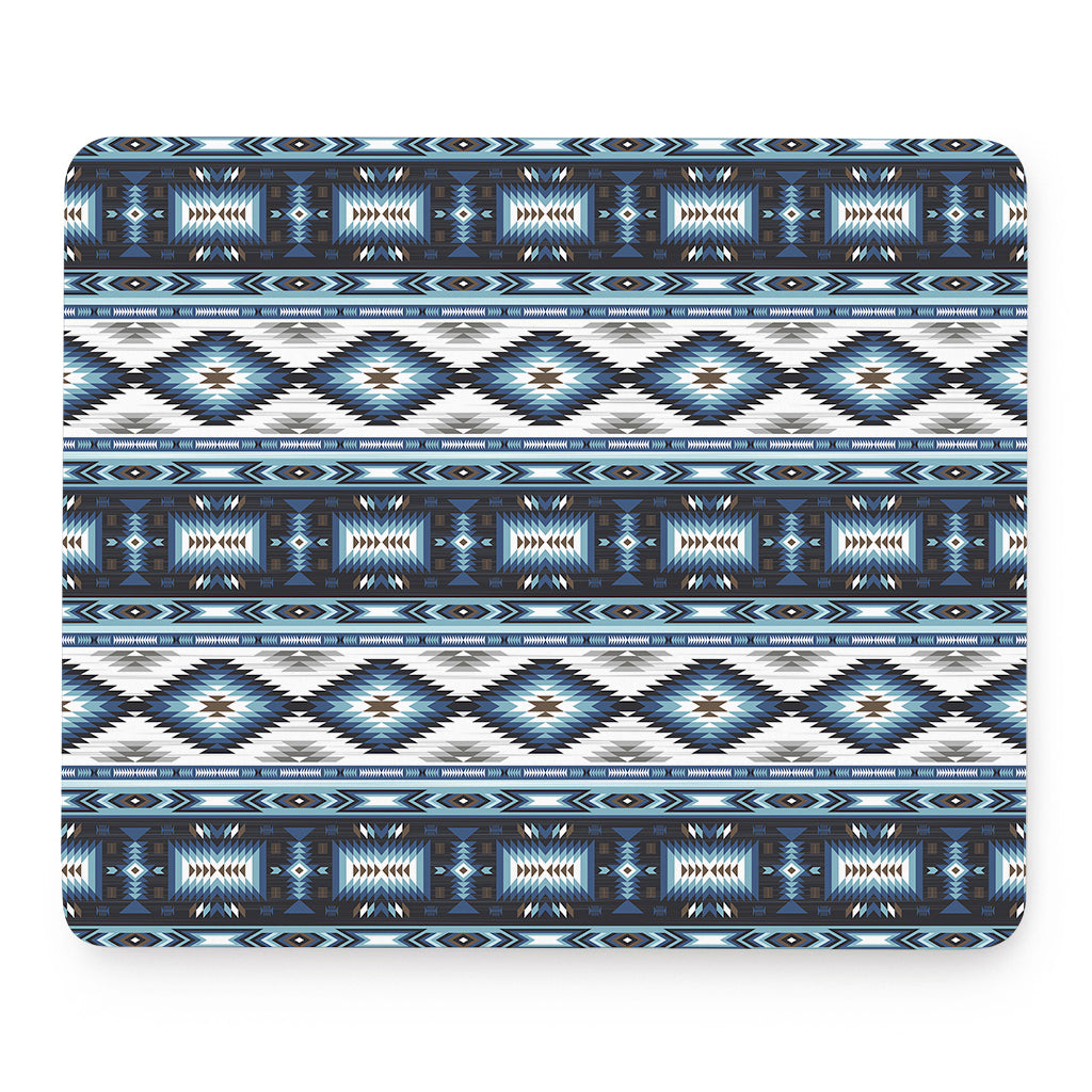 Blue Native Navajo Print Mouse Pad