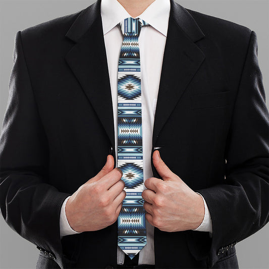 Blue Native Navajo Print Necktie