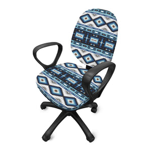 Blue Native Navajo Print Office Chair Cover