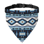 Blue Native Navajo Print Over The Collar Dog Bandana