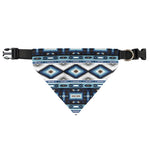 Blue Native Navajo Print Over The Collar Dog Bandana