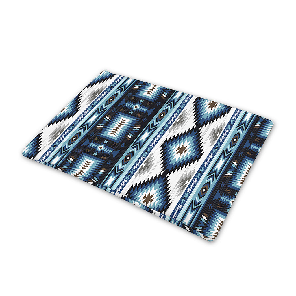 Blue Native Navajo Print Pet Cooling Mat Cover