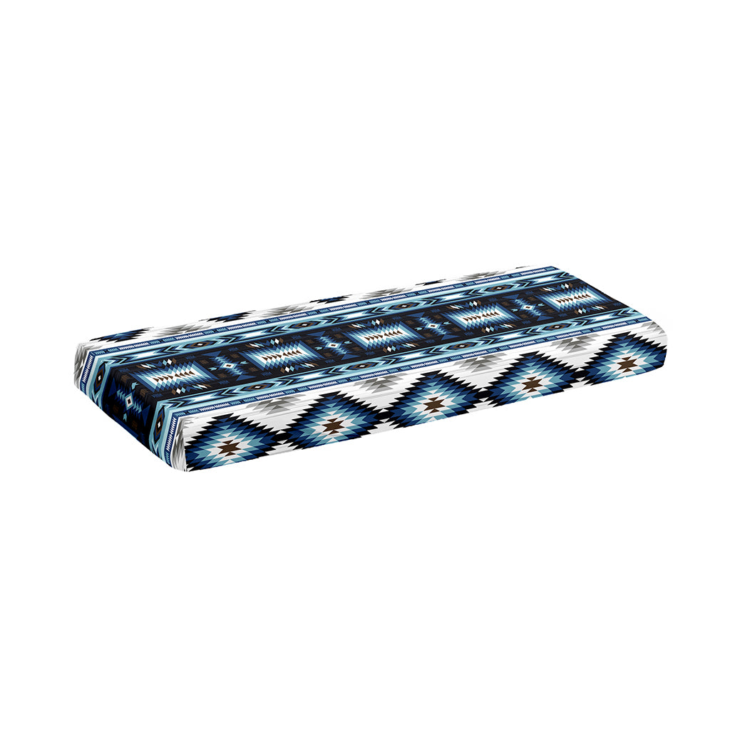 Blue Native Navajo Print Piano Keyboard Cover