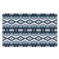 Blue Native Navajo Print Polyester Doormat