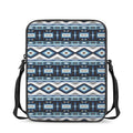 Blue Native Navajo Print Rectangular Crossbody Bag