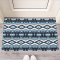 Blue Native Navajo Print Rubber Doormat