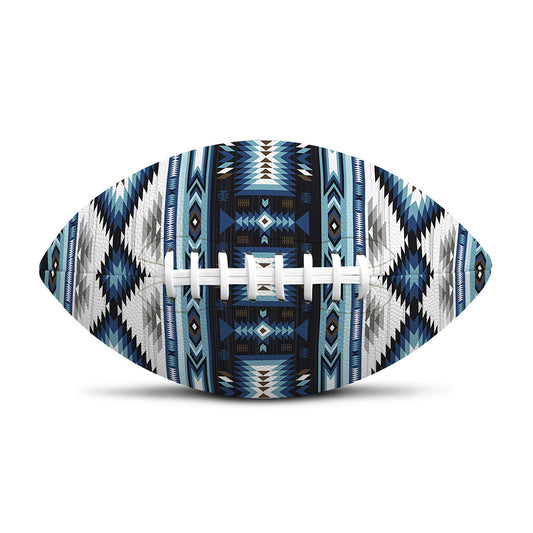 Blue Native Navajo Print Rugby Ball