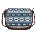 Blue Native Navajo Print Saddle Bag