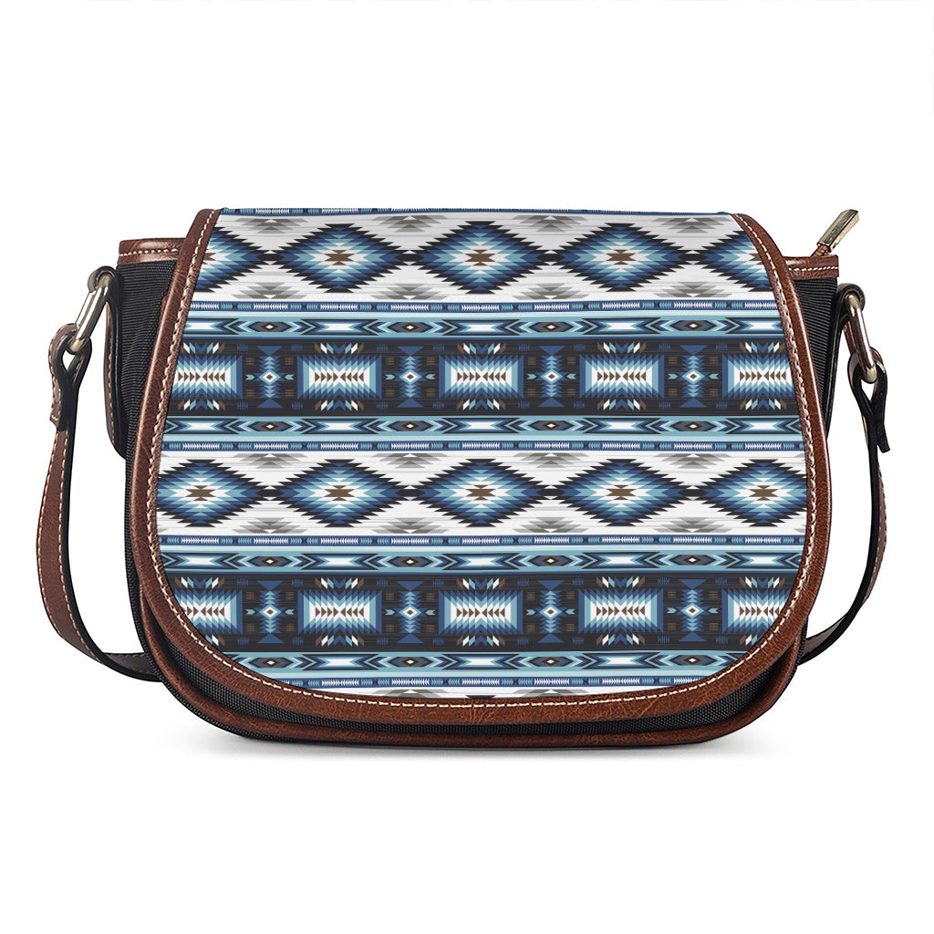 Blue Native Navajo Print Saddle Bag