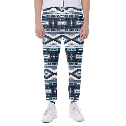 Blue Native Navajo Print Scuba Joggers