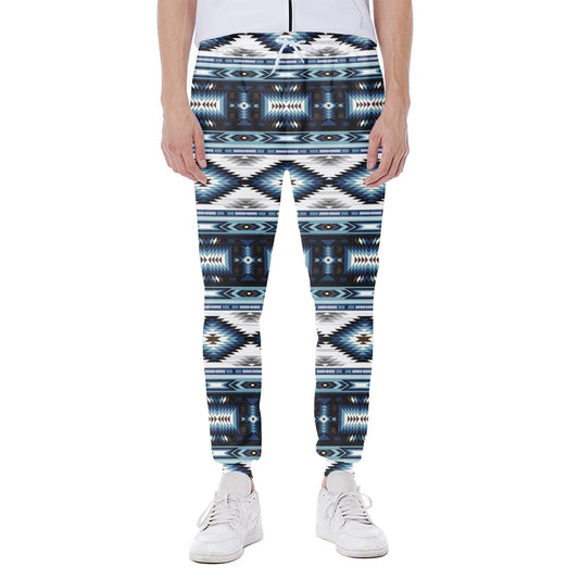 Blue Native Navajo Print Scuba Joggers