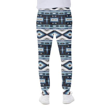 Blue Native Navajo Print Scuba Joggers
