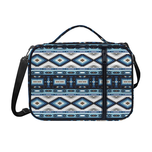 Blue Native Navajo Print Shoulder Strap Bible Bag