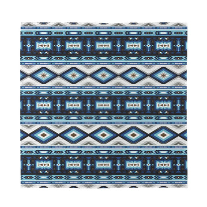 Blue Native Navajo Print Silk Bandana