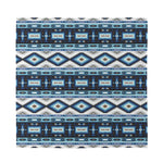 Blue Native Navajo Print Silk Bandana