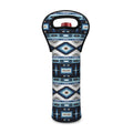 Blue Native Navajo Print Single Neoprene Wine Tote