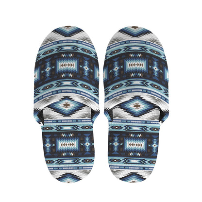 Blue Native Navajo Print Slippers