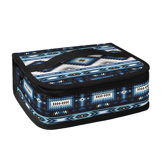 Blue Native Navajo Print Small Lunch Bag