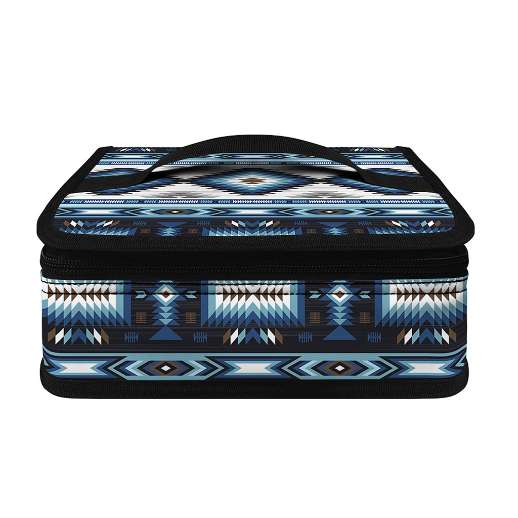 Blue Native Navajo Print Small Lunch Bag