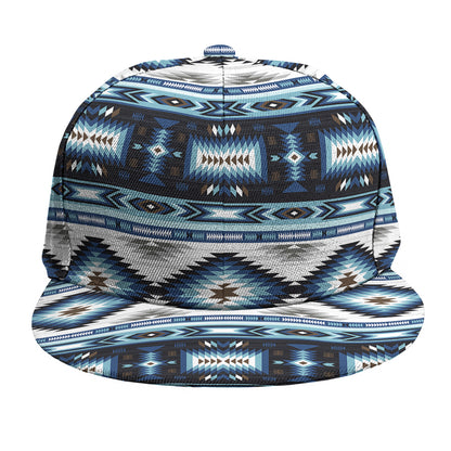Blue Native Navajo Print Snapback Cap
