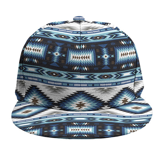 Blue Native Navajo Print Snapback Cap