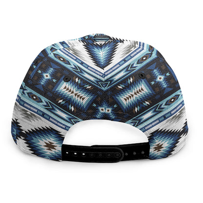 Blue Native Navajo Print Snapback Cap