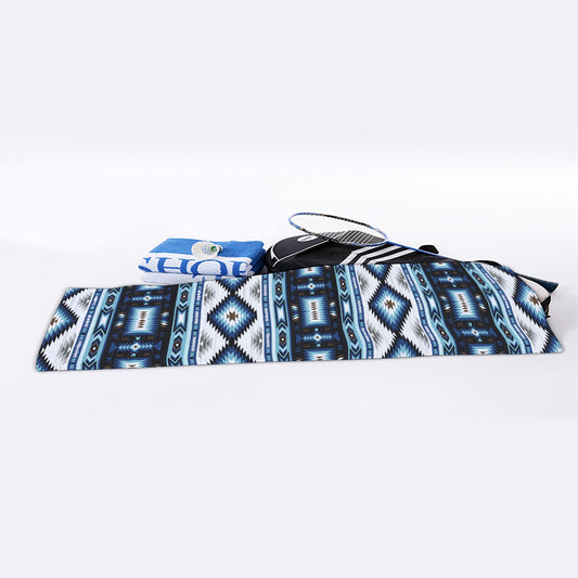 Blue Native Navajo Print Sports Towel
