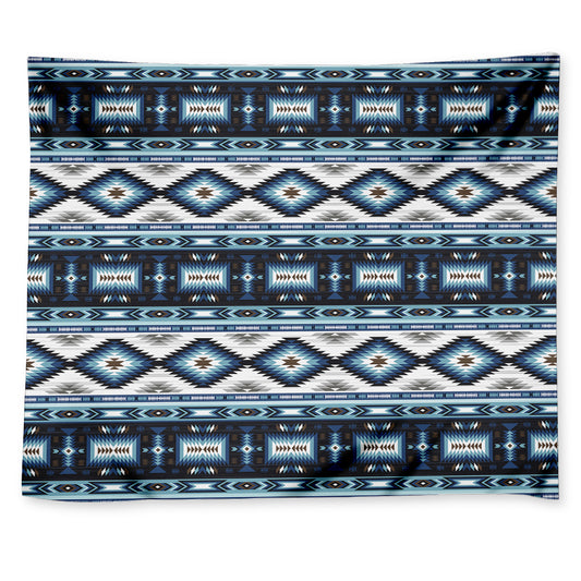 Blue Native Navajo Print Tapestry