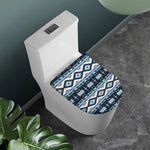Blue Native Navajo Print Toilet Lid Cover
