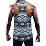 Blue Native Navajo Print Training Tank Top