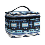 Blue Native Navajo Print Travel Makeup Bag