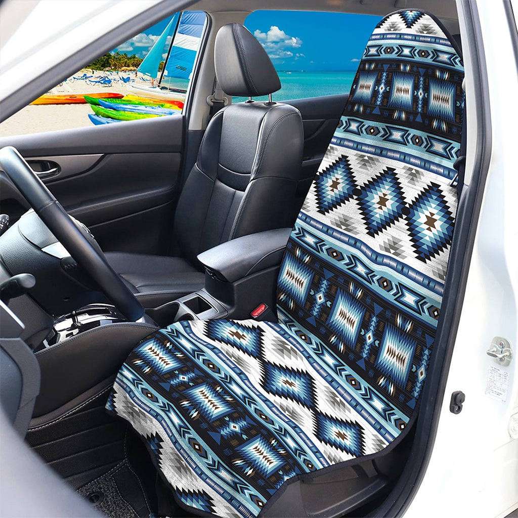 Blue Native Navajo Print Waterproof Car Seat Cover
