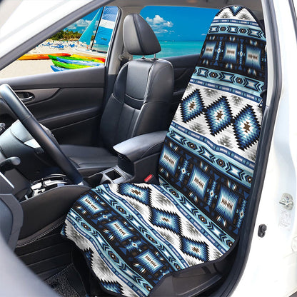 Blue Native Navajo Print Waterproof Car Seat Cover