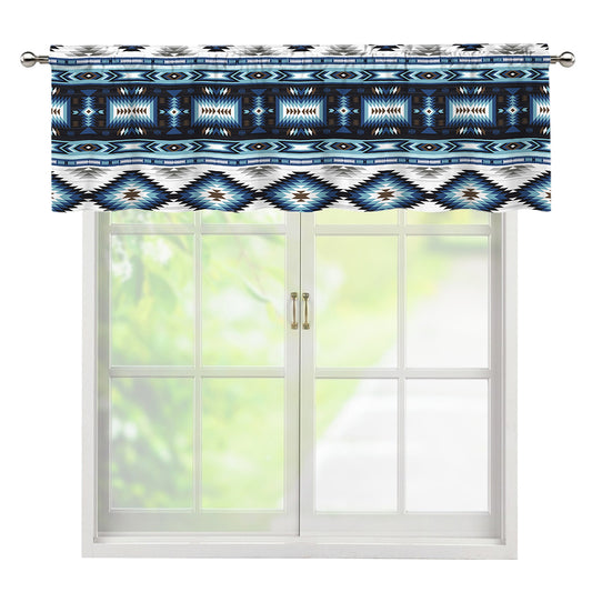Blue Native Navajo Print Window Valance