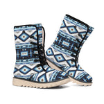 Blue Native Navajo Print Winter Boots