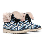 Blue Native Navajo Print Winter Boots
