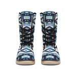 Blue Native Navajo Print Winter Boots