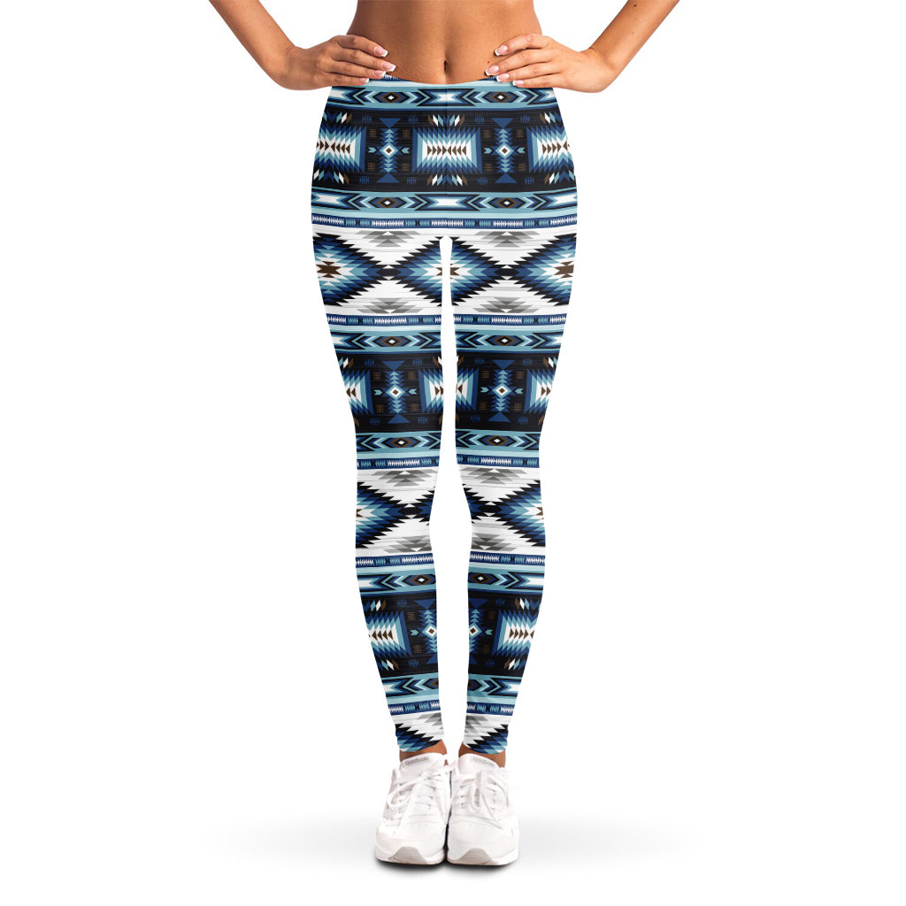 Blue Native Navajo Print Women's Leggings