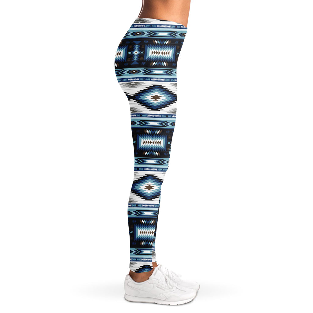 Blue Native Navajo Print Women's Leggings