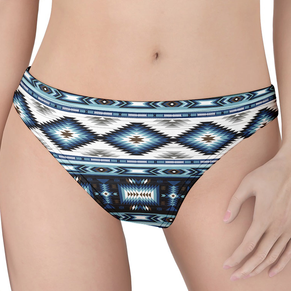 Blue Native Navajo Print Women's Thong