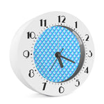 Blue Neon Mermaid Scales Pattern Print Alarm Clock