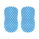 Blue Neon Mermaid Scales Pattern Print Bar Stool Covers