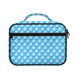 Blue Neon Mermaid Scales Pattern Print Briefcase Bible Bag
