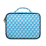 Blue Neon Mermaid Scales Pattern Print Briefcase Bible Bag