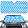 Blue Neon Mermaid Scales Pattern Print Car Windshield Sun Shade