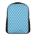 Blue Neon Mermaid Scales Pattern Print Casual Backpack