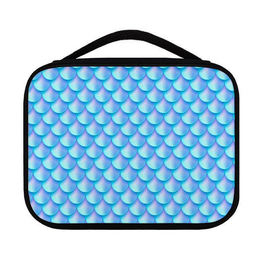 Blue Neon Mermaid Scales Pattern Print Classic Bible Case