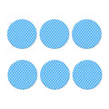 Blue Neon Mermaid Scales Pattern Print Coaster Set