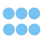 Blue Neon Mermaid Scales Pattern Print Coaster Set